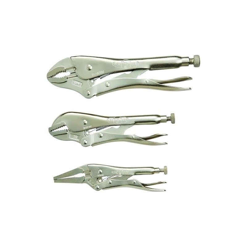 IRWIN VISE-GRIP Pliers Set, Locking Pliers, 3-Piece (323S), Silver