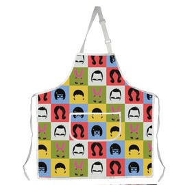 MYSOMY Burgers Inspired Gift Burgers Family Waterproof Apron Burgers Fans Gift Bob's TV Show Apron for Women Men (Bob's Apron3)