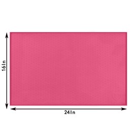 Hubulk Dog Cat Food Feeding Mat L (19"x12") XL (24"x16") or XXL (32X24) 0.5" & 1" inch Raised Edge Silicone Non Slip Waterproof Pet Food Mat Dog Bowl Placemat Large (XL, Pink)