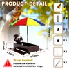 Squirrel Feeder with Umbrella, Metal Squirrel Feeders for Outside with