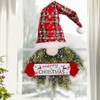 Christmas Artificial Pine Gnomes Garland Santa Claus Hat Hanging Door