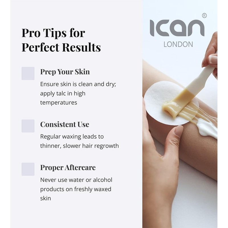 Ican London Liposoluble Hair Removal Strip Wax, Silver, Tin 800ml