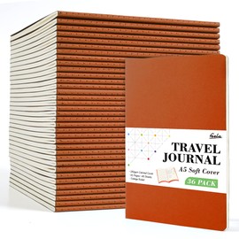 feela 36 Pack Soft Cover Journal Bulk, Lined Blank Travel Journal for Women Men Writing, Notebooks College Ruled for Work, Note Taking Notebook School Business Supplies, 8.2” x 5.5”, A5, Dark Orange
