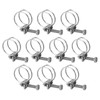 sourcing map 10Pcs Double Wire Hose Clamp, 25-29mm Adjustable Stainless