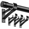 KOLAKO 4 Pack Curtain Rod Bracket, Heavy Duty Curtain Rod