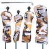 4PCS PU Leather Camouflage Waterproof Thicken Lining Golf Putter Head