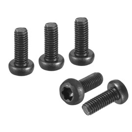 DTGN M3x8mm Pan Head Torx Security Screw - 100Pack - Good for Machinery - Carbon Steel Button Head Torx Bolt Star Drive Security Fasteners - Black