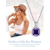 Birthstone Necklaces for Women, Tiny Crystal Pendant Women Necklace,S925 February