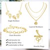 Kakonia 29Pcs Gold Jewelry Sets Rings Bracelets for Women Pure