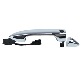 MOTOKU Front Left Exterior Door Handle Chrome for Honda Pilot 2016-2021 Accord 2013-2017 Outer Driver Side w/Smart Key and Door Lock Button