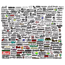 OwnTheAvenue JDM 30 Random Car Stickers Decals Bulk Wholesale Pack Lot Race Drift #ED43