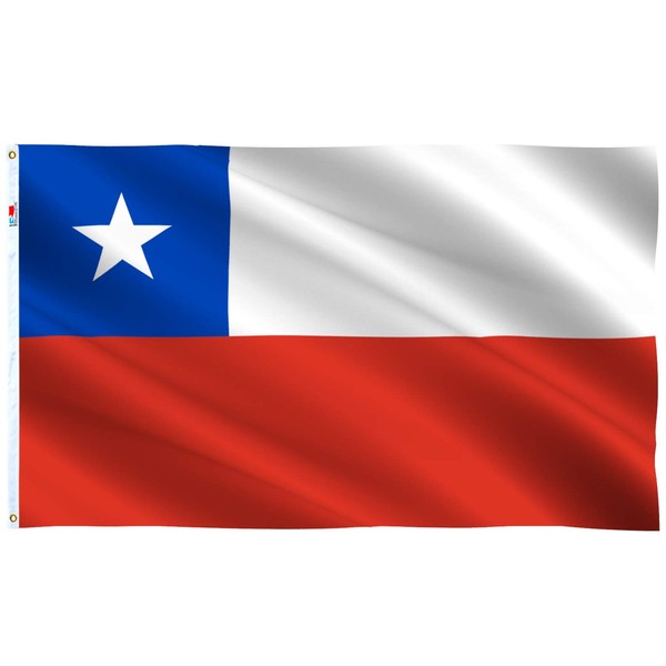 Chile Flag 3x5 Ft Large, Both Sides 100D Polyester For