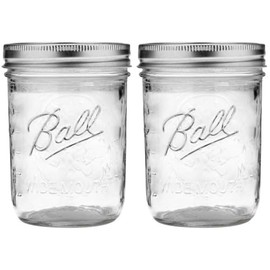 North Mountain Supply Ball 16 oz Wide Mouth Mason Jars with Lids and Bands - 2 Pack - Packed in ImpactGaurd Box - BPA-Free, Made in the USA – for Canning, Freezing, Storing, and More