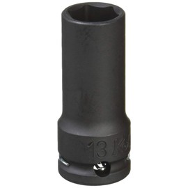 KOKEN 3/8 (0.4 inch (9.5 mm)) SQ. Impact Hexagonal Semi-Loop Socket (Thin) 0.3 inches (8 mm) 13301X-8