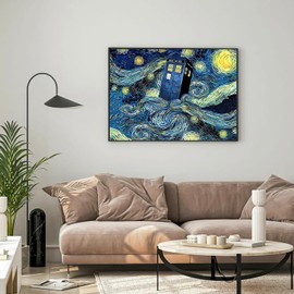 VeGuude Diamond Art Kits for Adults, Starry Night 5D Diamond Painting Kit for Beginners, DIY Full Drill Art Craft Kits for Home Wall Decor Gifts 16 x 12 Inch