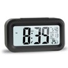 JOPHEK LCD Digital Alarm Clock, Travel Alarm Clock with Temperature