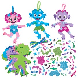 Baker Ross FN085 Sea Monster Squad Mix & Match Kits - 8 Pack, Decoration Craft Sets for Children