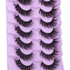 JIMIRE Mink Lashes Fluffy Cat Eye False Eyelashes Volume Wispy