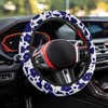 DBBXHZJY Blue Cow Print Steering Wheel Cover Women Non Slip