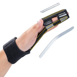 Finger Splint, Trigger Finger Splint, Boxer Break Metacarpal Brace, 2 Aluminum Plate Support, Adjustable Finger Extension Immobilization, for Finger Fracture,Sprain,Arthritis,Mallet Finger (1-finger)