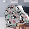 Throw Blanket Christmas Boston Terriers Dog, Lightweight Soft Warm Sherpa