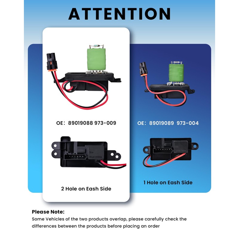 PANNUOSCS HVAC Blower Motor Resistor with Harness Compatible with 2003-2007