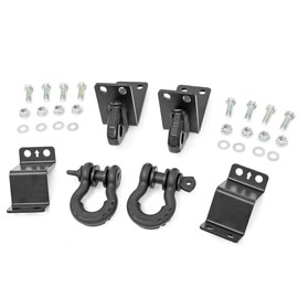 Rough Country Rear Shackle Kit w/D-Rings & Rubber Isolators - 73117