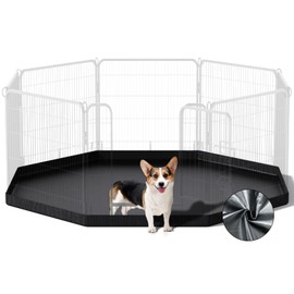 PJYuCien Dog Playpen Bottom Pad - Stabilize The Dog Play Pen, Easy to Clean and Waterproof, Fits Most 8 Panels 32 Inch Width Metal Dog Fence Octagonal Dog Playpen(Only PlayPen Bottom Pad, No Playpen)