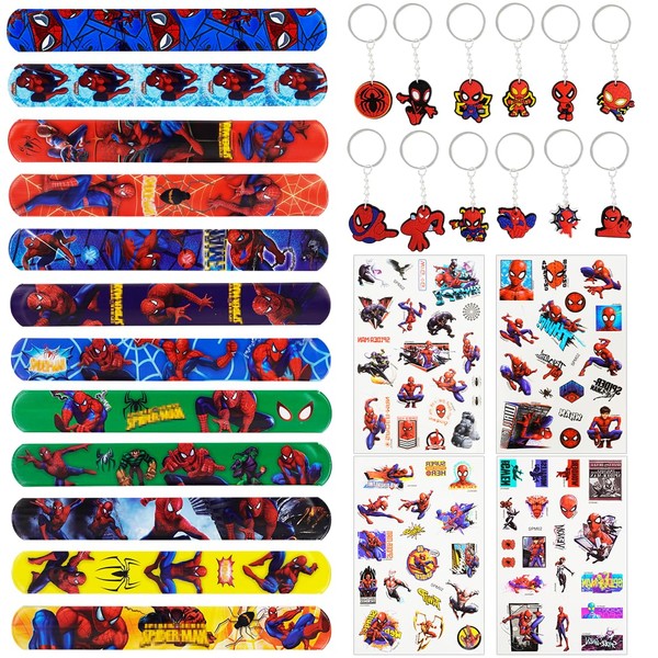 Philoctes Birthday Gift for Children, Birthday Party Favors, Red Shooting Bracelets, Cartoon Stickers for Tattoos, Keychains Children Parties, for Boys Girls Parties Gifts