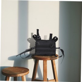 WOONEKY 1Pc Black Scissor Storage Organizer Bag for Hairdressing Tools Lightweight Vest Backpack for Stylists for Salons and Barber Shops Compact and Durable Design