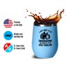 Snowboard Blue Wine Tumbler 12oz - i just want -