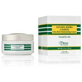 Dinur Cosmetics Natural Jojoba Complex Ultra Rich Moisturizing Cream Improves Texture Eliminates Flakiness Best for Dry Skin 2 oz. 55 ml