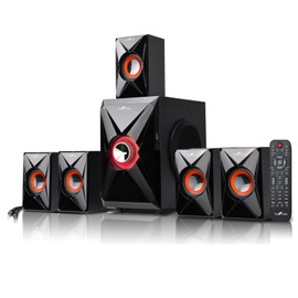 BEFREE SOUND BFS-420 Bluetooth Home Theater System, Red