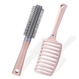 Haarbürste ohne Ziepen,2 Stück,Curly Hair Brush,Detangler Bürste für Damen, Herren & Kinder,auch für Locken & Lange Haare,Stylingbürste zum Entwirren, Trennen, Formen und Definieren von Locken