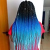 FANCEE Jumbo Braiding Hair Extensions Ombre Blue Crochet Twist Braids