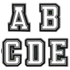 vshougou 27pcs Letter Charms for Shoe Decoration,Alphabet ABC-Z Letter,DIY Shoes Pins for Teens Men Women