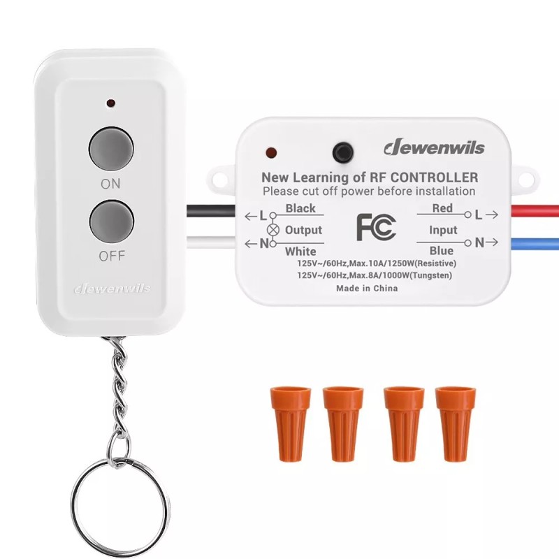 DEWENWILS Remote Control Switch and Compact Receiver Wireless Light Switch