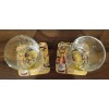 Singha Set of 2 Singha Beer Glasses Thailand with Coasters