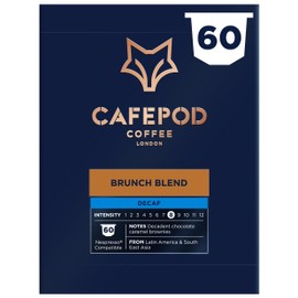 CafePod Coffee Pods Nespresso Compatible Decaf Espresso 60 Aluminium Capsules
