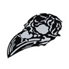 Norse Raven Skull Viking Lasercut Patch Morale [Black White]