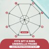 Simple Deluxe 9FT Umbrella Replacement Canopy Cover with 8 Ribs
