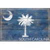 ART.COM Stretched Canvas Print South Carolina State Flag - Barnwood