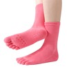 KQueenStar Toe Grip Socks for Women, Athletic Breathable Cotton Non-Slip