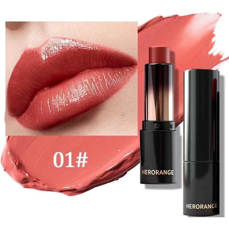 6 Piezas Lápiz Labial Hidratante con Acabado Brillante, Color Claro