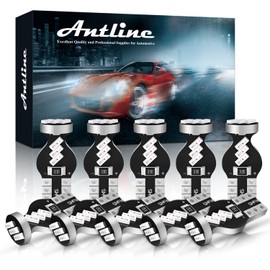 Antline 194 T10 168 2825 W5W LED Bulb Red, Super Bright Canbus Error Free 12 Volt Replacements for Interior Dome Map Door Courtesy Dash License Plate Lights (Pack of 10)