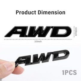 3D AWD Car Emblems and Badges with Adhesive,Premium Exterior Metal Stickers for Car Decoration,Universal Car Stickers Replacement for Tailgate Front G