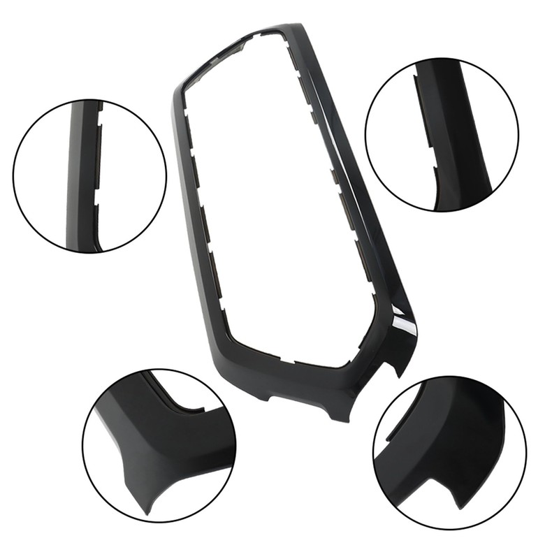 Silscvtt Front Upper Grille Outer Frame Surround Glossy Black Replacement
