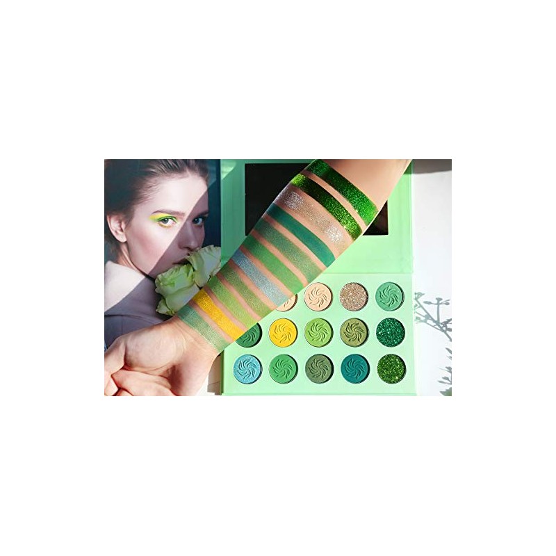 Afflano Pro - Paleta de sombras de ojos con purpurina