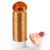 TRUSBER White and Gold Foil Cupcake Liners,100 pcs Disposable Muffin