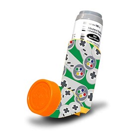 MightySkins Skin for Proventil HFA Asthma Inhaler - Retro Controllers 3 | Protective, Durable, and Unique Vinyl Decal wrap Cover | Easy to Apply, Remove, and Change Styles | Made in The USA